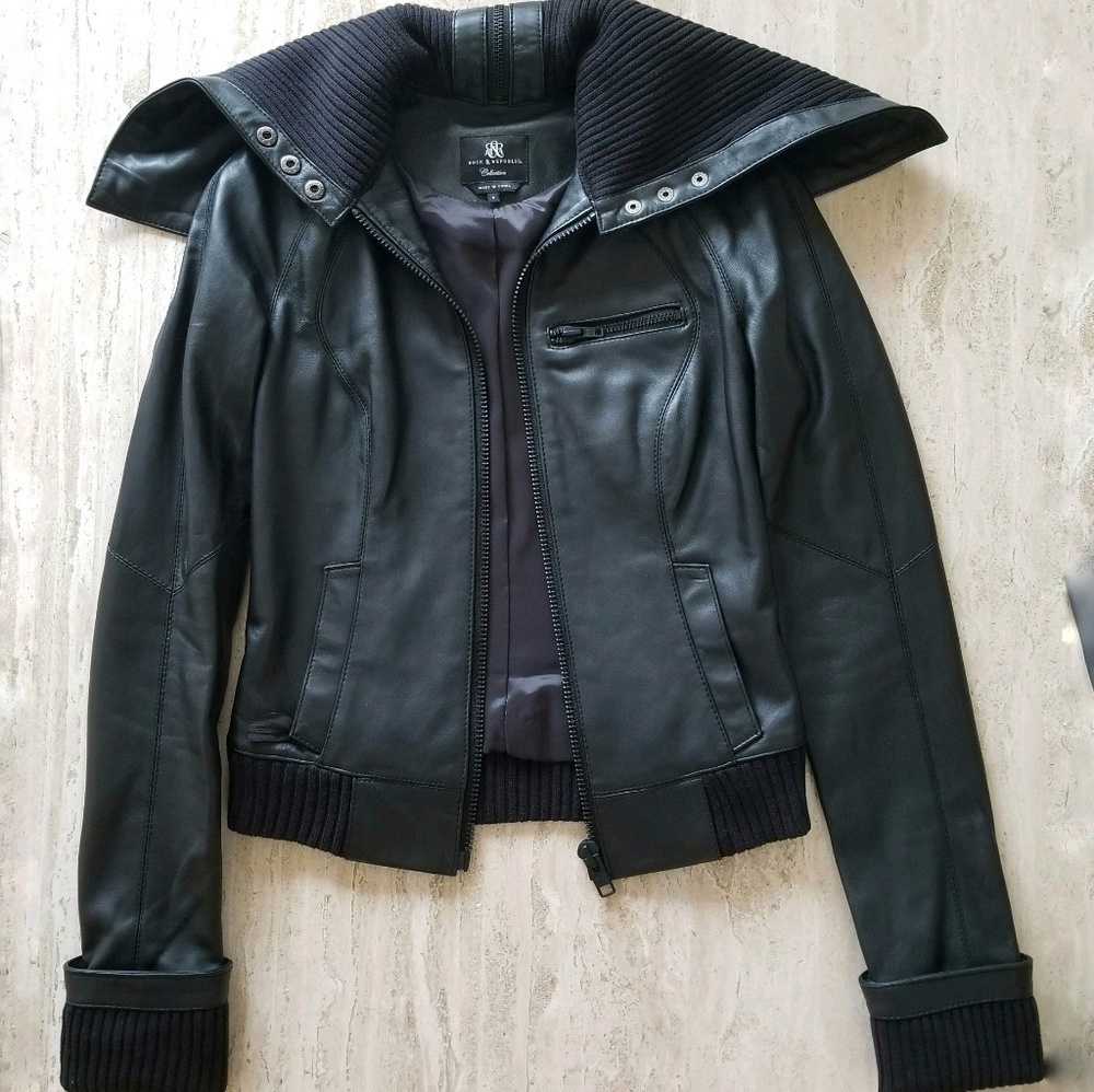 Rock & Republic 100% Authentic Leather Jacket Sm